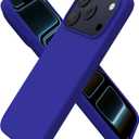 ORNARTO Compatible with iPhone 17 Pro Case 6.3", Slim Liquid Silicone 4 Layers Full Covered Soft Gel Rubber Shockproof Cover, Protective Phone Case for iPhone 17 Pro-Klein Blue