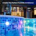 Pool Lights for Inground & Above Ground Pool 8 Pack, IP68 LED Pool Lights with App & Remote Control, RGBIC Color, Underwater Swimming Pool Lights with Timer, Music Sync