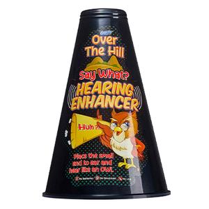 Gagster Over The Hill Say What? Ear Trumpet Hearing Enhancer - Hilarious Retirement Gag Gift - Funny Senior and Old People Birthday Prank - Old Fashioned Plastic Ear Horn for a Classic Practical Joke
