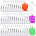400 Pcs Plastic Pouches Bulk Clear Juice Bags Squeeze Pouches Plastic Leak Proof Bags with Funnel for Party Favors (1.7 oz)