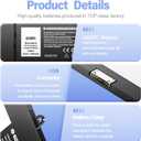 Burflo 63Wh 7FMXV Replacement Laptop Battery for Dell Latitude 7320 7420 7520 5320 Series, Compatible with P133G P134G P135G P136G P138G P139G P110F 9JM71 4M1JN 1PP63 TN2GY,15.2V 3941mAh