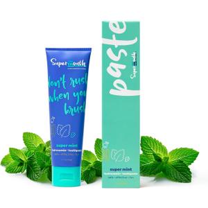SuperMouth Nano Hydroxyapatite Toothpaste – Non-Fluoride, Remineralizing, Eases Sensitivity, Whitens – Dentist Developed, Safe Clean Ingredients, Microbiome-Friendly, Adults & Kids, 4 Amazing Flavors