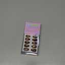 BTArtbox Press On Nails Short - Black French, Almond Press On Nails with Glue and Adhesive Tabs for Women in 16 Sizes - 32 Soft Gel Glue On Nails Kit