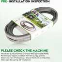 M126009 Lawn Aramid Cord Mower Drive/Deck Belt M45254 Fit for John Deere LT155 LT165, Belt for Murray 037X80MA 37X80 37X80MA 037X62 037X62MA 40" 42" 46" Transmissions Decks 1/2" X 86.4"
