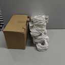LIHOMR Gift Bags 8.25" x5.9 x3.15 100Pcs White Kraft Paper Bag with Handles for Small Business Christmas Bulk, Wedding, Party Favor, Shopping, Lunch, Halloween Trick-or-Treat Bags