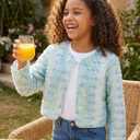 Girls 3D Flower Mesh Bolero Shrug Lightweight Sheer Cardigan for Party, Photos & Special Moments 8Y