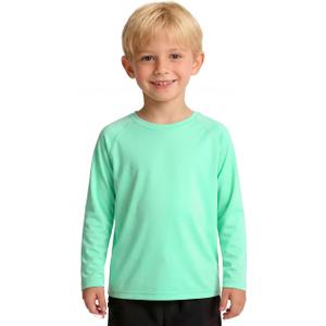 2T-5T Boys Toddler Long Sleeve Rash Guard UPF 50+ Sun Shirt Kids UV Protection Swim Shirt Relaxed Fit Athletic Top (Green), size 4T