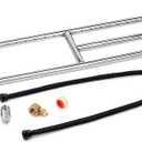 Stanbroil 3/8" X 36" Non-Whistle Flexible Flex Gas Line Connector Kit for NG or LP Fire Pit and Fireplace