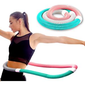 Weighted Soft Hula Hoop for Adult Fitness, Weight Loss, Exercise  3.3 lbs Weighted Spring Hula Hoop, Higher Calorie Burn, No Bruising, Multiple Workout Styles, Easy to Pack, Upgraded Design