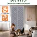 Magnetic Thermal Insulated Door Curtain Fits 36'' x 82'' Doors (Curtain Size 38'' x 84''), Oxford&Cotton Thermal Door Cover Insulation for Winter/Doorway/Attic Doors, Keep Warm, Grey (Gray)