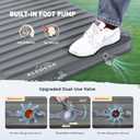 Elegear CumbreX Air & Foam Camping Sleeping Pad, HexaFoam Camping Mattress Pad with Built-in Foot Pump Memory Foam Camp Pad 4-Season R-Value 9.5 Camp Sleeping Mat for Travel/Car/Tent, Light Gray