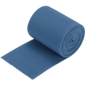 MECCANIXITY Twill Wide Elastic Band Double-Side 2.8 Inch Flat 2 Yard Woven Elastic Band Knit Elastic Spool Heavy Stretch Strap Denim Blue for Sewing, Waistband