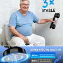 Upgraded Grab Bars for Shower Bathtub Bathroom Wall, Heavy-Duty Suction Grab Bars Shower Handle Safety for Elderly Seniors Handicap, No Drilling Tool-Free, Easy Removal and Reusable (Black)