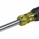 Klein Tools 32559 Multi-bit Screwdriver / Nut Driver, Extended Reach 6-in-1 Tool with Nut Driver, Phillips and Slotted Bits