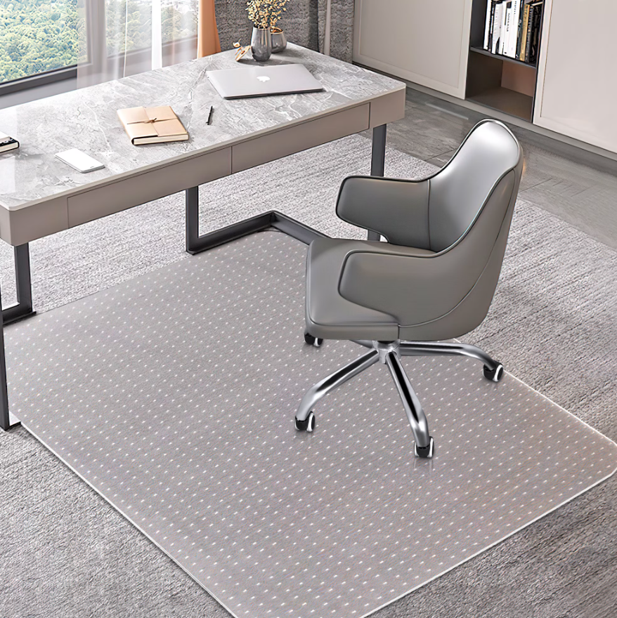 BesWin Office Chair Mat for Carpets, 30" x 48" Clear Computer Desk Chair Mat for Low Carpeted Floors, Thick and Sturdy Carpet Protector, Easy Glide and Flat Without Curling(Rectangle)