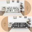 MYSKY HOME Sofa Covers for Sectional Sofa, Couch Cover for Dogs, Couch Covers with Tassel Loveseat Covers Futon Cover L Shaped Cover Washable Chenille Couch Protector, 71" x 134", Black Piano Key