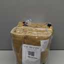 VHC Brands, Maisie, Cotton, 63x36, Short Panel Attached Scalloped Layered Valance, Set of 2, Tan