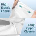 Butterfly Pillowcase for Cervical Pillow, Thickened Soft Fabric, Replacement Cover for Ergonomic Contour Neck Pillow, Zipper Closure, Machine Washable, White Pillowcase Only