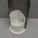 Concealed Toothbrush Holder, Makeup Brush Holder Organizer with Lid,360 Rotating Clear Dustproof Waterproof 3 Slots Bathroom Countertop Organizer,for Container Toothpaste and Toothbrush Holder (Gray)