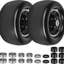 11x6.00-5" Flat Free Tires  11x6-5 Solid Smooth Lawn Mower Tires/Wheel with 3/4" & 5/8" Bearings, 6"- 8" Centered Hub - Fits Bad Boy, Cub Cadet, Zero Turn Mower, Riding Lawn Mower, 2PCS