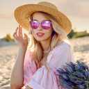 URUMQI Polarized Sunglasses Fit Over Glasses for Men Women, Oversized Square Sun Glasses UV400 Protection