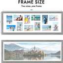 Hongkee 12x36 Picture Frame, Collage Twelve 4x6 with Mat, Wood Style,1 Pack, 12X36 in