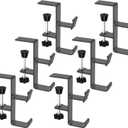 Garland Hooks and Fireplace Stocking Holders, Adjustable No Drill Fireplace Stocking Hook, Heavy Duty Mantle Stocking Hanger with Double Hooks for Xmas Home Party Decoration Bags Kitchen (6 Pieces)