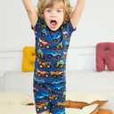 babee Reshinee Bamboo Viscose Toddler Pajamas Boys Girls Kids Baby Cool Short Summer Monster Truck Pjs Set 6-7Y Two Piece