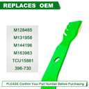 TCU15881 M163983 396-730 John Deere 60 Inch G6 Gator Mulching Mower Blades 6 Pcs