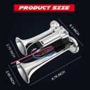 Air Horn for Truck Boats Car, 150DB Super Loud Train Horns Kit with 120 PSI Air Compressor (silver)