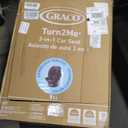 Graco Turn2Me 3-in-1 Rotating Convertible Car Seat, Cambridge, Rear-Facing Rotation Only, Forward-Facing Mode, Highback Booster Up to 100 lbs, Adjustable Headrest & Harness, Steel Reinforced Frame