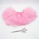 Girls Pink Fluffy Skirt with Light Up Wand