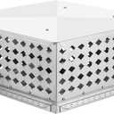 GarveeTech 13"x13" Chimney Cap, 304 Stainless Steel Animal Leaves Guard, Easy Bolt-On Install No Tools, Adjustable Metal Strips Bolts Screws, Coastal Rain Guard Oil/Coal Flue, Roof Protector