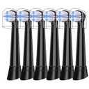 Replacement Heads Compatible with Oral B iO 3 4 5 6 7 8 9 10 Series Electric Toothbrush,Medium BristleToothbrush Heads Compatible with Oral B iO, Black 6pc