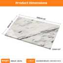 White Marble Cutting Board, 12x20 Inch Marble Pastry Board With Non-Slip Feet For Cheese, Charcuterie, Dough, Chocolate, Dessert, Pack Of 1 Piece