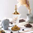 Garneck Electric Incense Burner - Middle Eastern Style Ceramic Censer for Home Decor Yoga Spa Aromatherapy