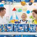 Glenmal 24 Pcs First Trip Around the Sun Party Bags for Boy 1st Birthday Supplies Planet Birthday Goodie Gift Candy Treat Paper Bags for Kid Baby Shower 1st Outer Space Party Favors Decor