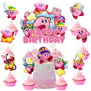 25pcs Star Cake Decorations with 1pcs Cake Topper, 24pcs Cupcake Toppers for Star Birthday Party Supplies