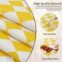 Rectangle Table Cloth,100% Waterproof Tablecloth Oil Proof Spill Proof Vinyl Table Cloth, Wipe Clean Plastic Table Cover for Dining, Camping, Indoor and Outdoor,60" x 84", Yellow
