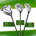 Golf Clubs Set Complete 14-Piece with Driver Fairway Hybrid Irons Putter Stand Bag & 3 Headcovers for Men Women Right Left Handed - Beginner Golf Sets, Black, Left