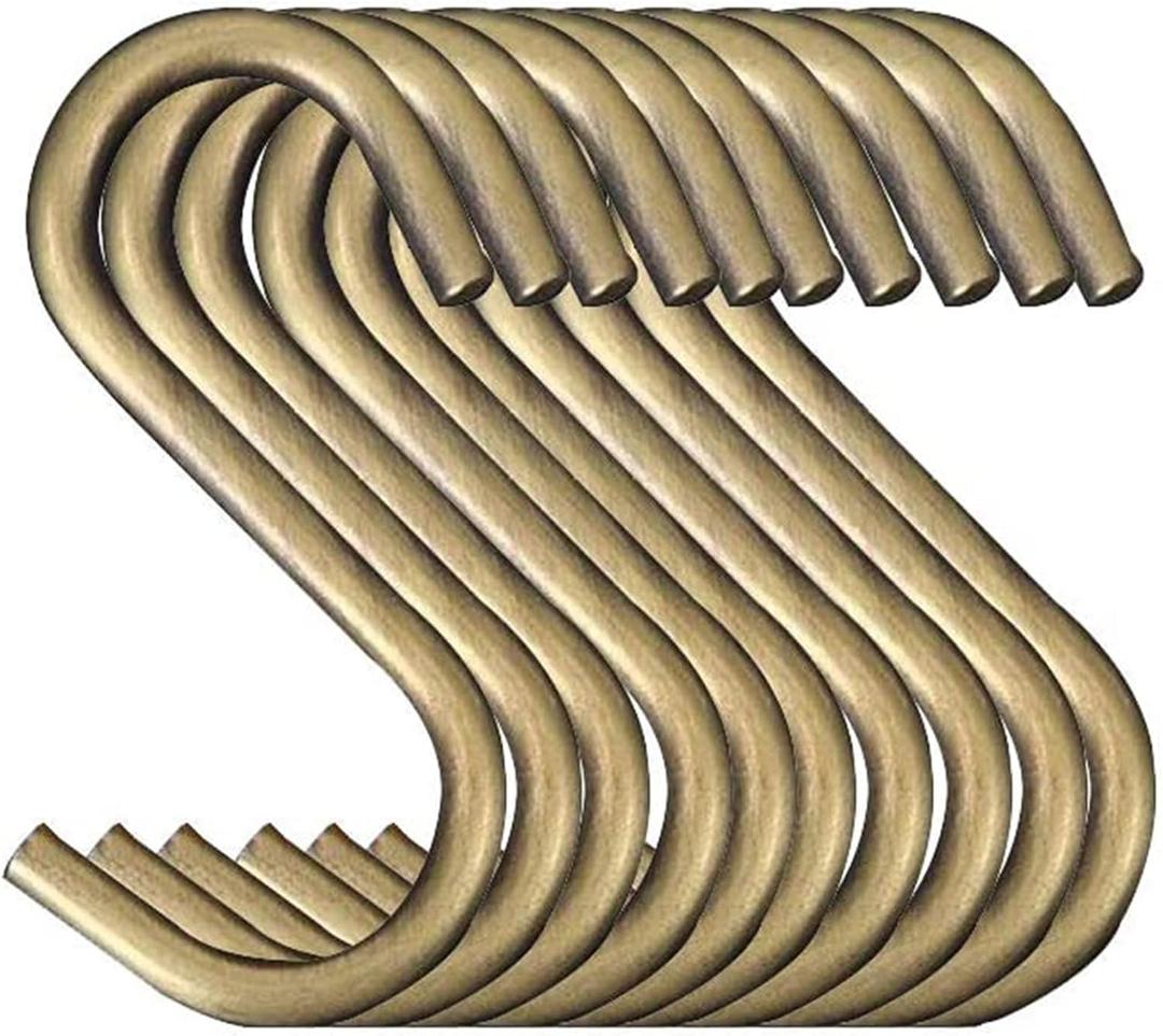 TOPIND 20 Pack 2.4in S Hooks, Heavy Duty Steel S Hanging Hooks for Kitchen, Workshop, Bathroom, Garden, Pan Pot Rack, Closet, Hanging Plants, Cups, Jeans