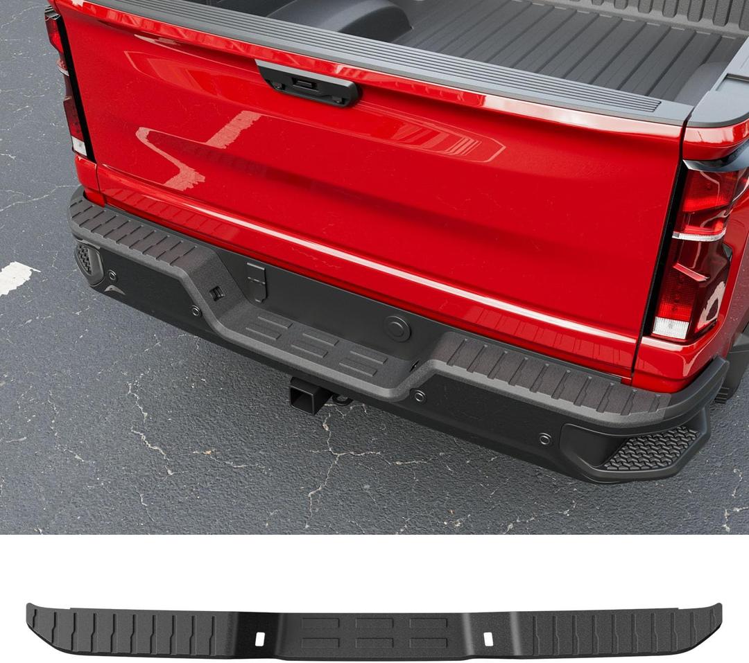 Rear Bumper Step Pad Compatible with 2019-2025 Chevy Silverado GMC Sierra 1500 20-25 2500HD 3500HD Rear Door Entry Guard Replacement for 2019-2025 Chevy Silverado Accessories