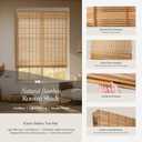 CHICOLOGY Cordless Bamboo Roman Shade, Woven Wood, Squirrel 31"x48"