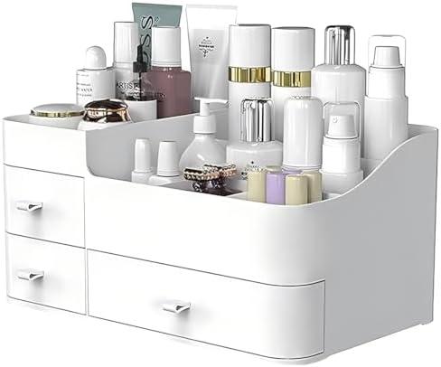 ONXE Makeup Organizer with Drawers,Large Capacity Bathroom Organizer and Storage,Vanity,Bathroom,Bedroom Countertop Storage for Skincare,Cosmetics,Perfume,Brushes,Eyeshadow,Lipstick, Nail Polish