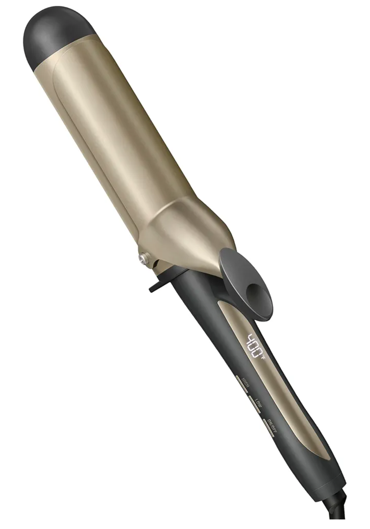 INFINITIPRO BY CONAIR Tourmaline Ceramic 1 ¾ -Inch Curling Iron, 1 ¾ -Inch Barrel Produces Voluminous Curls, Hair Curler for Use on Medium and Long Hair, Dark Grey