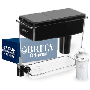 Brita UltraMax Large Water Dispenser With Standard Filter, BPA-Free, Reduces Copper, Cadmium and Mercury Impurities, Lasts 2 Months or 40 Gallons, Includes 1 Filter, Kitchen Accessories, Large 27-Cup