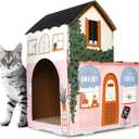 Cat House with Scratcher & Catnip Included - Coffee House