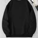 RoseSeek Women's Plus Size Letter Graphic Sweatshirts Crew Neck Long Sleeve Pullover (Black, XXL)