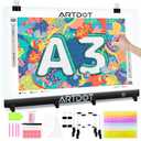 ARTDOT A3 LED Light Pad for Diamond Art Kits for Adults, USB Powered Light Board Kit, Adjustable Brightness For Diamond painting