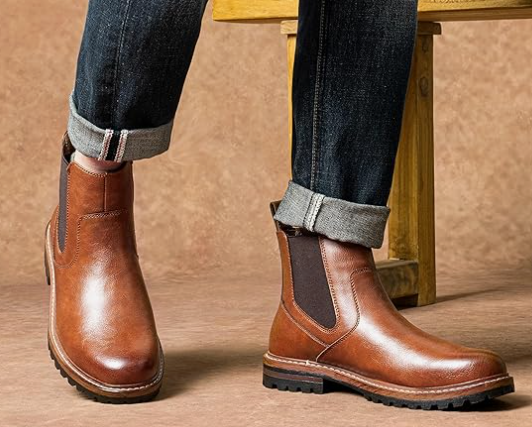 Jousen Chelsea Boots Casual Slip On Ankle Waterproof Mens Boots, Size 9.5